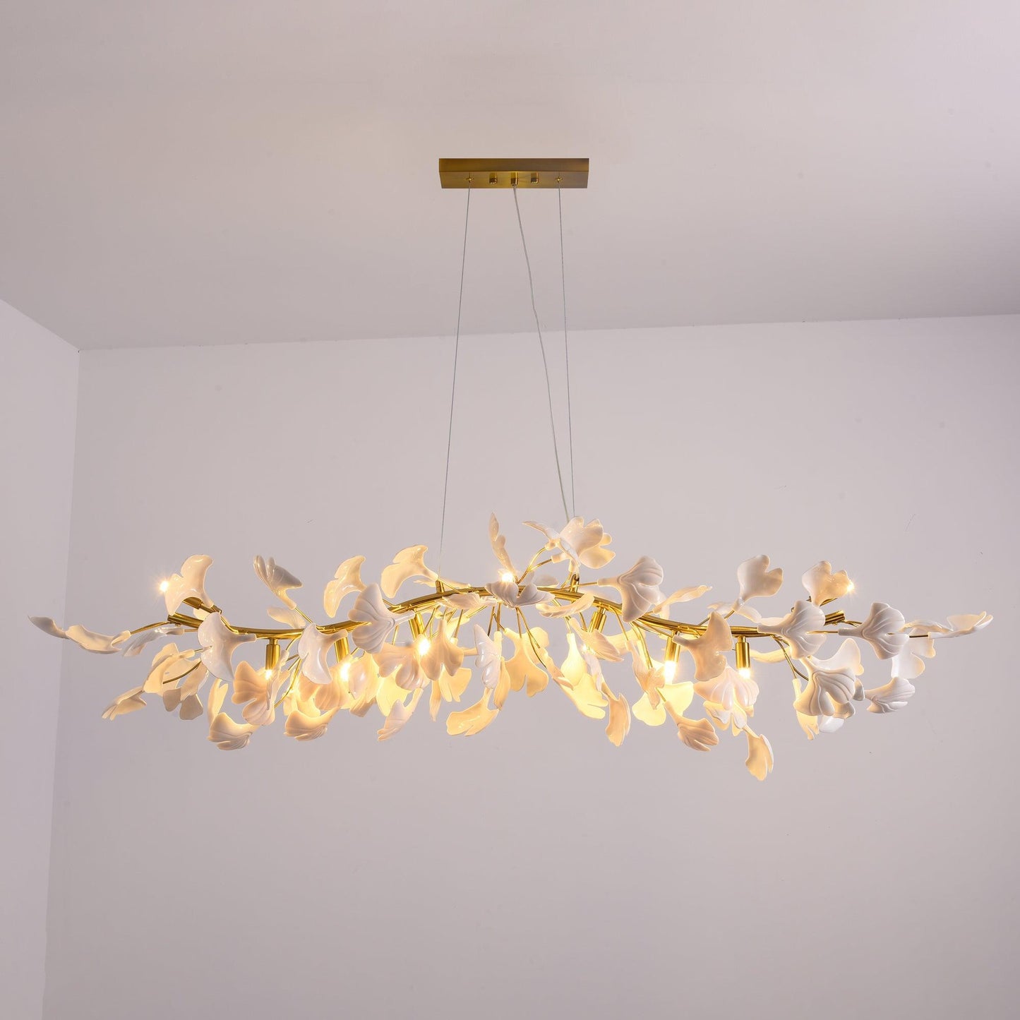 Gingko Cascade Chandelier - Modern LED Lighting with Adjustable Bright