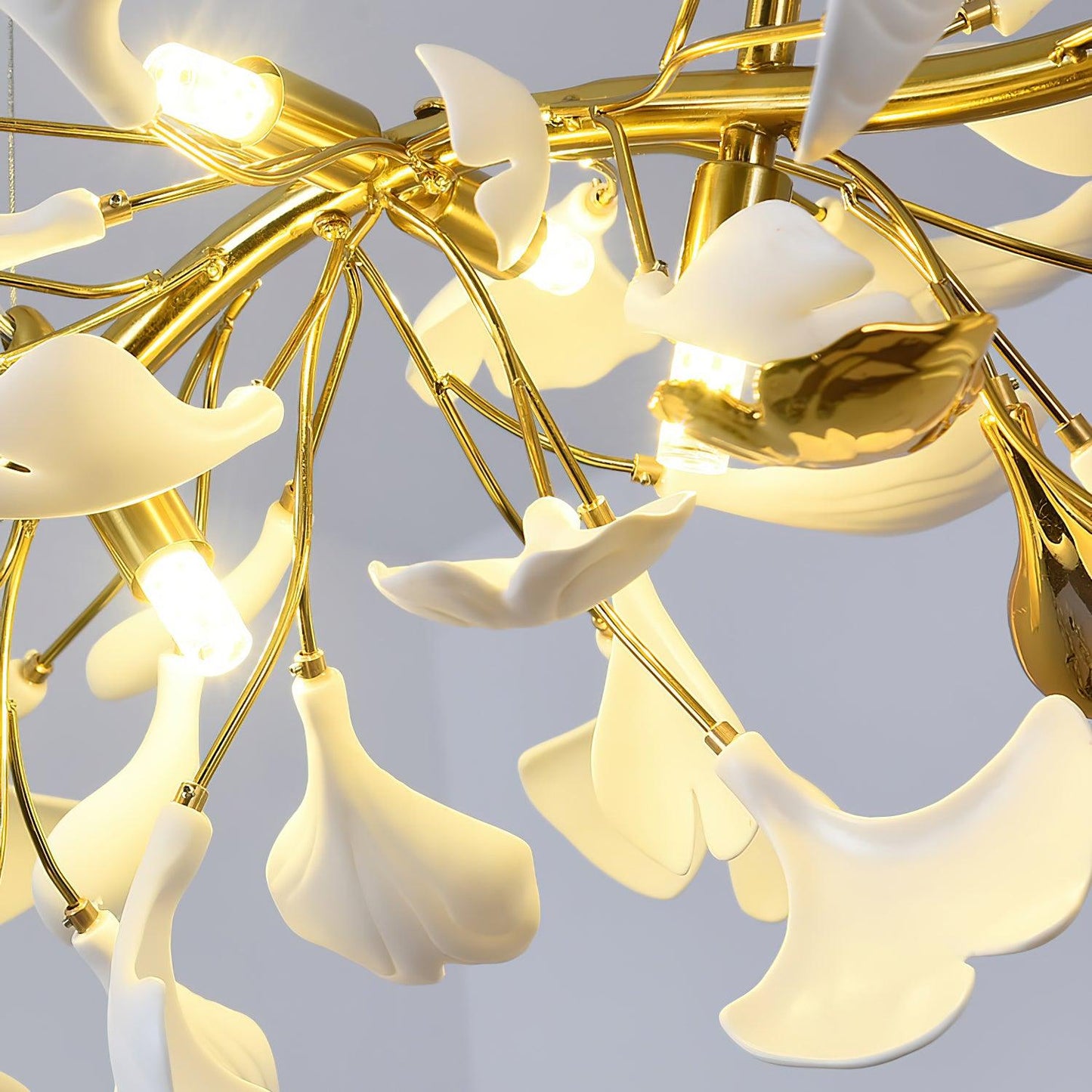 Gingko Cascade Chandelier - Modern LED Lighting with Adjustable Bright