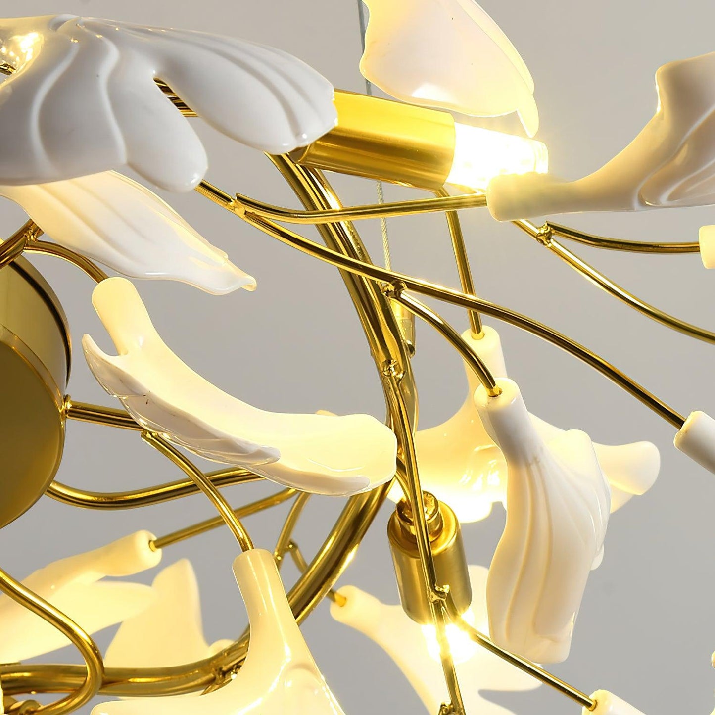 Gingko Cascade Chandelier - Modern LED Lighting with Adjustable Bright