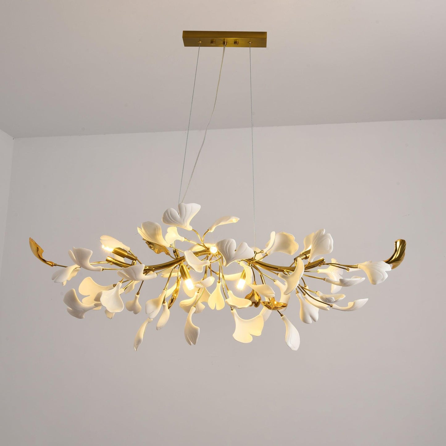 Gingko Cascade Chandelier - Modern LED Lighting with Adjustable Bright