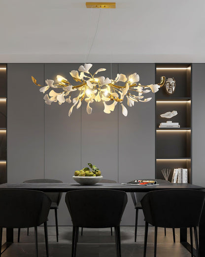 Gingko Cascade Chandelier - Modern LED Lighting with Adjustable Bright