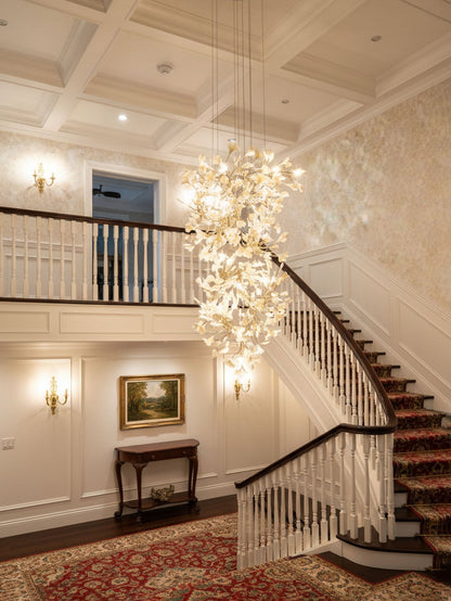 Gingko Vortex Modern Chandelier - Adjustable LED Lighting & Unique Des