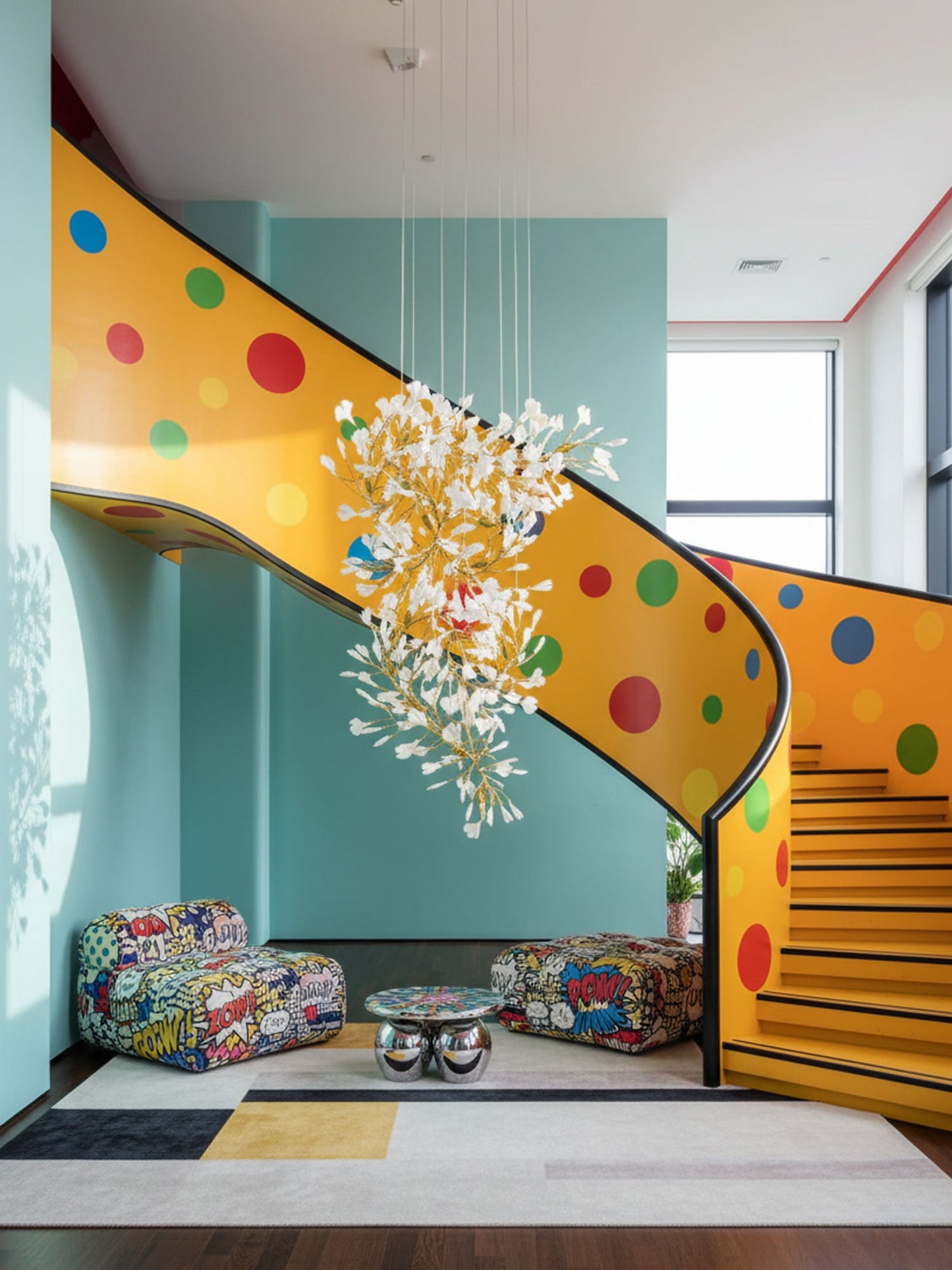 Gingko Vortex Modern Chandelier - Adjustable LED Lighting & Unique Des