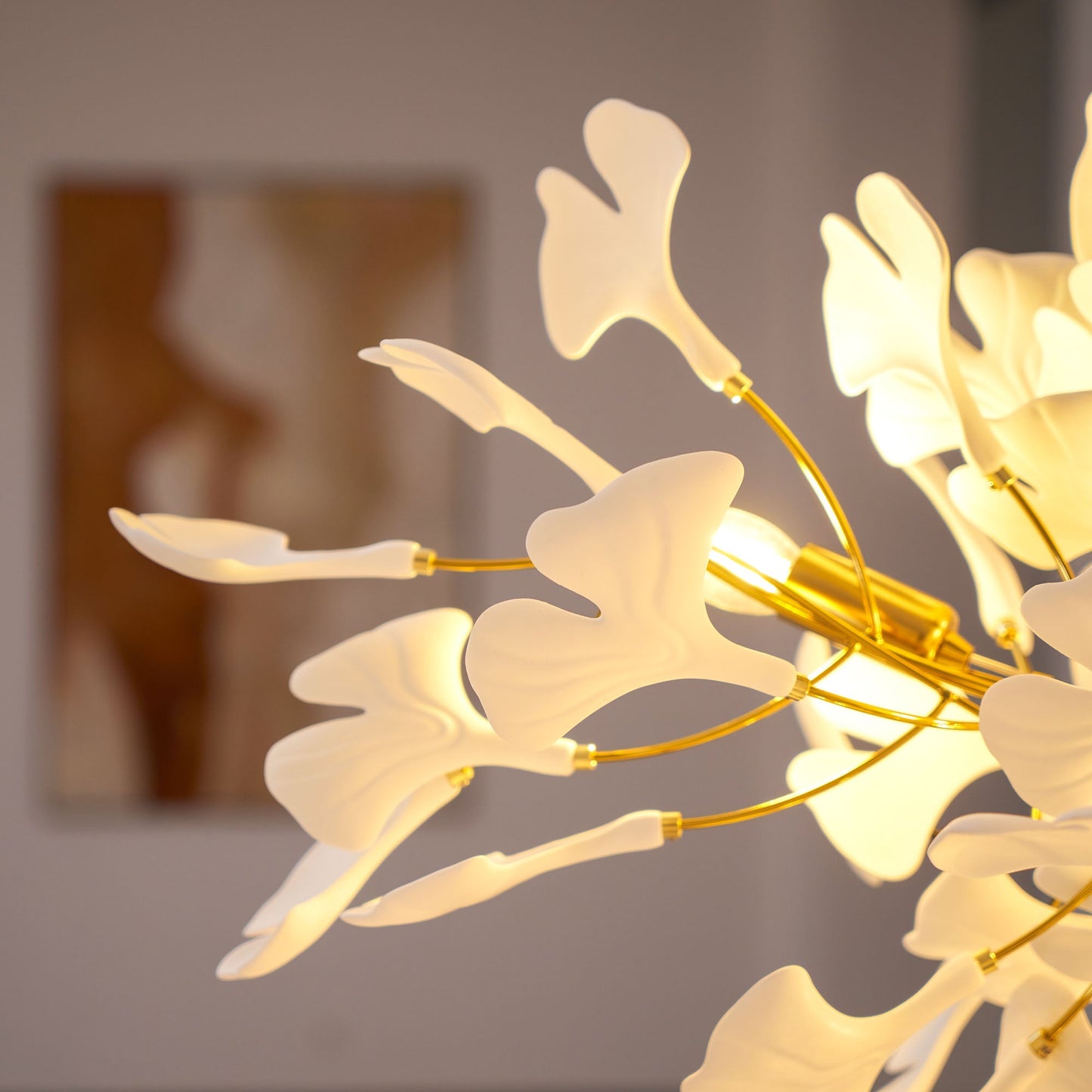 Gingko Vortex Modern Chandelier - Adjustable LED Lighting & Unique Des