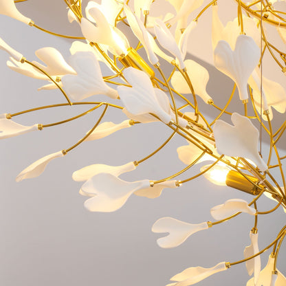 Gingko Vortex Modern Chandelier - Adjustable LED Lighting & Unique Des