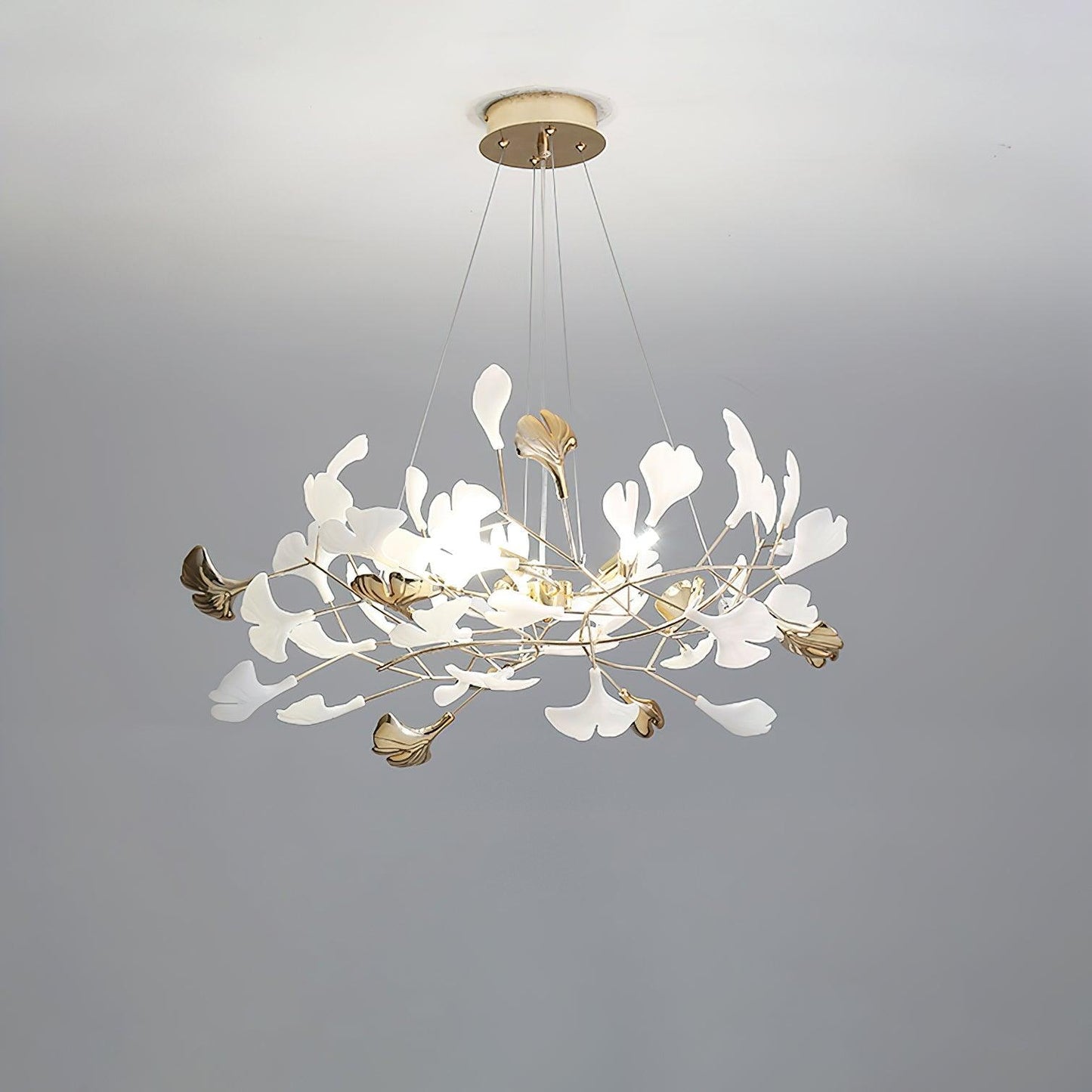 Gingko Wreath Chandelier - Elegant Design with Adjustable Brightness