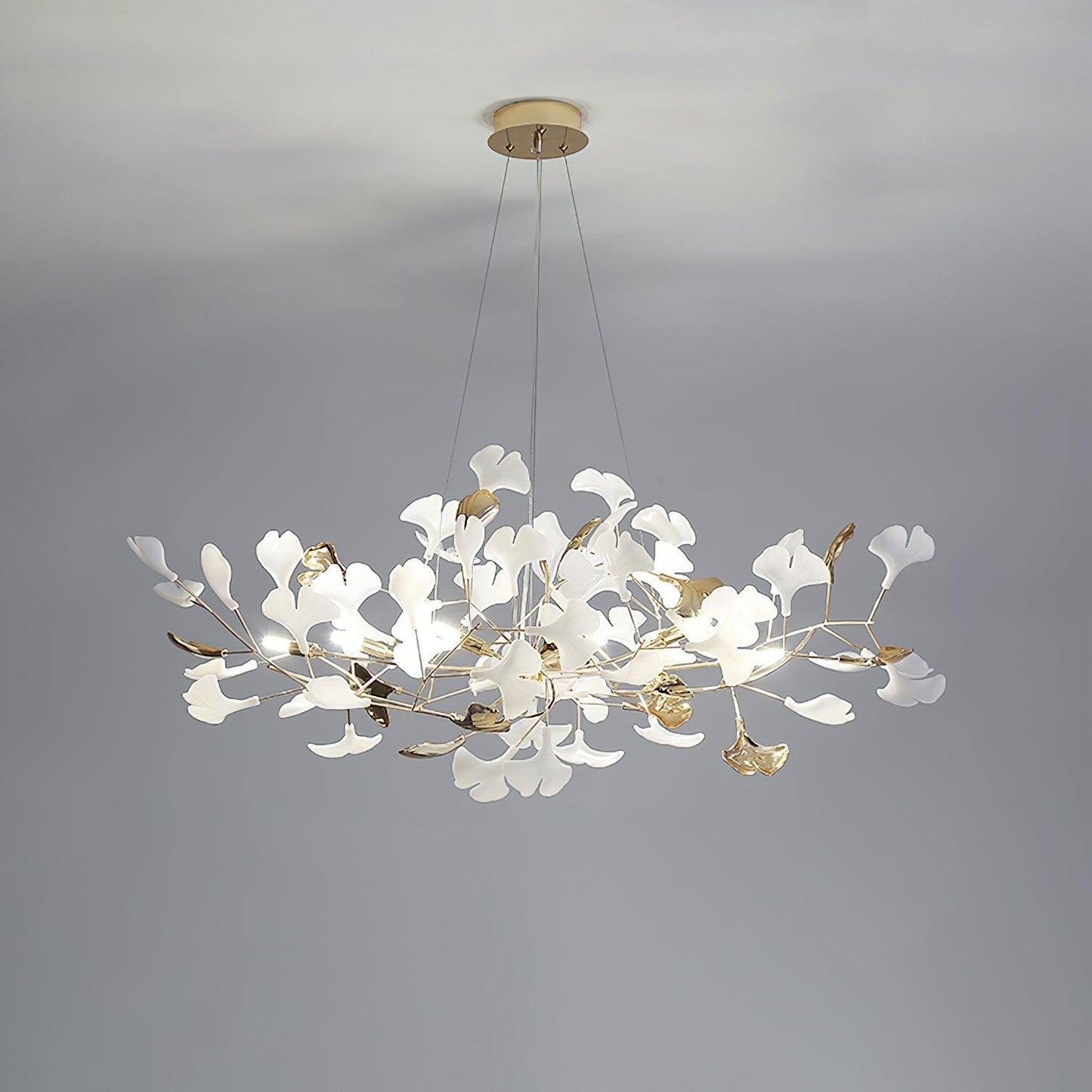 Gingko Wreath Chandelier - Elegant Design with Adjustable Brightness