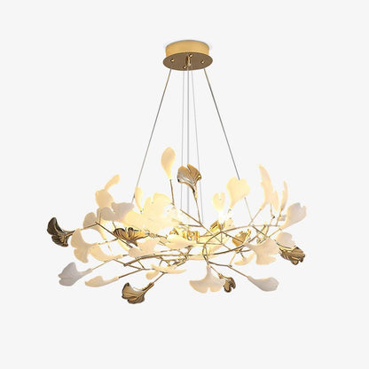 Gingko Wreath Chandelier - Elegant Design with Adjustable Brightness