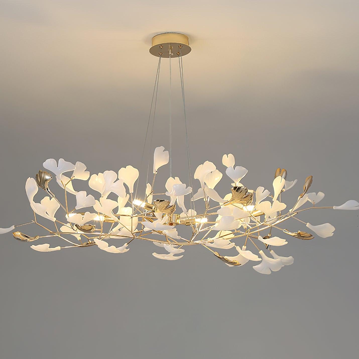 Gingko Wreath Chandelier - Elegant Design with Adjustable Brightness