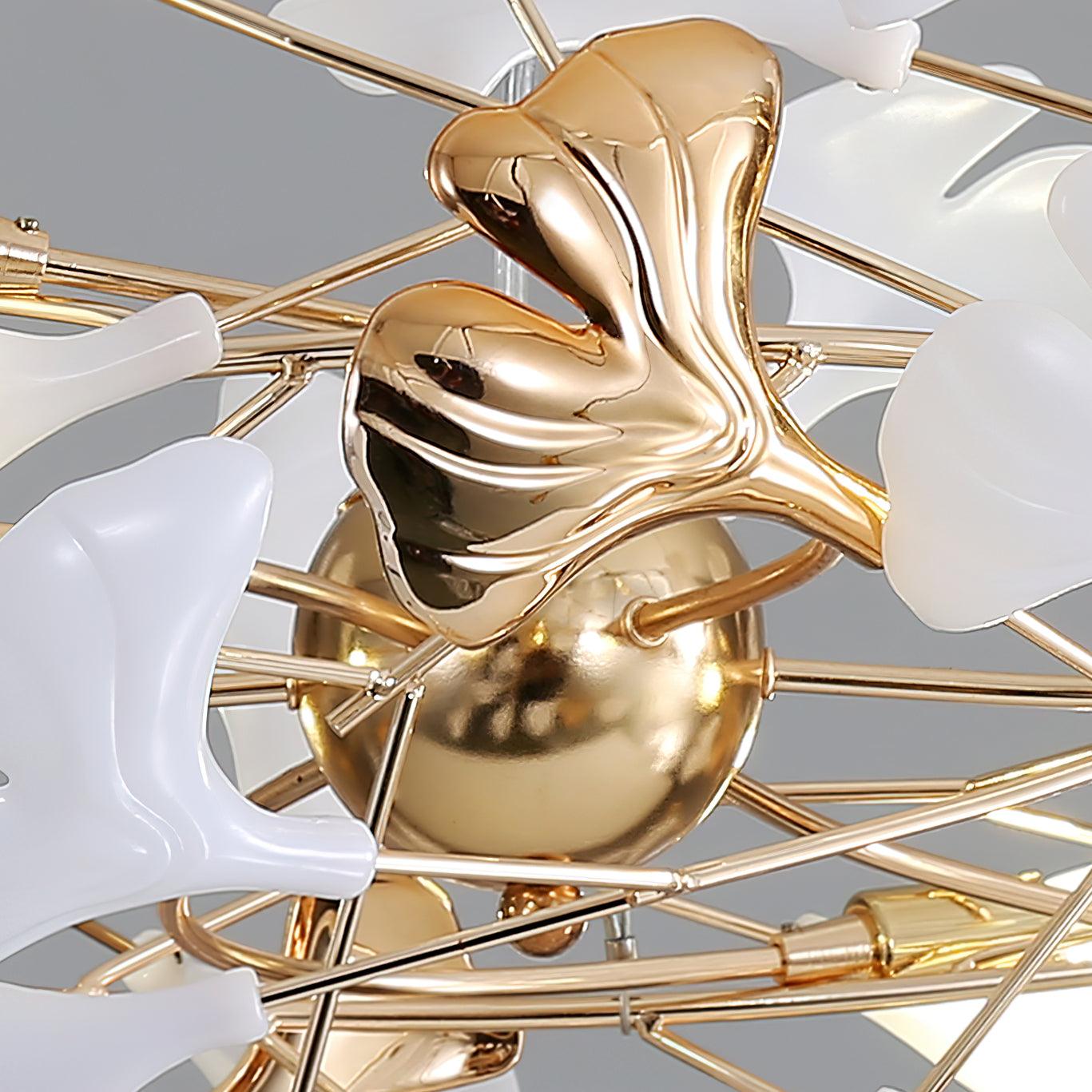 Gingko Wreath Chandelier - Elegant Design with Adjustable Brightness