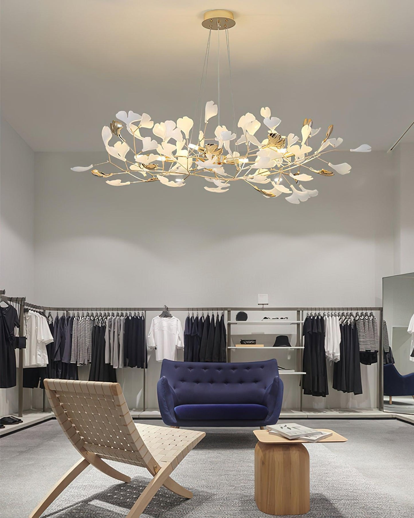 Gingko Wreath Chandelier - Elegant Design with Adjustable Brightness