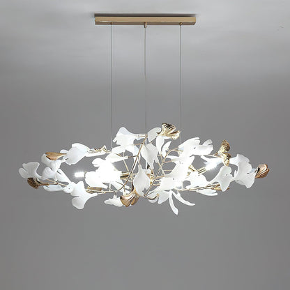 Gingko Bough Round Chandelier - Elegant Design with Adjustable Brightn
