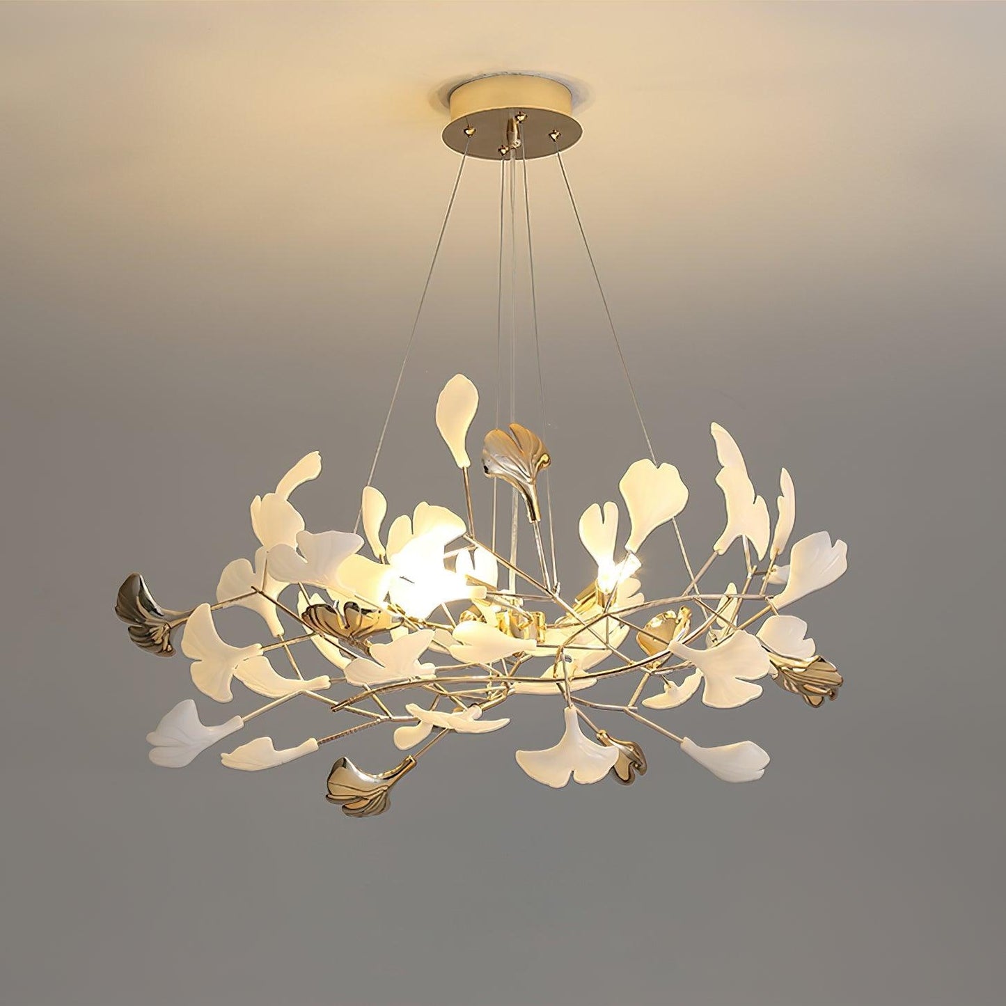 Gingko Wreath Chandelier - Elegant Design with Adjustable Brightness