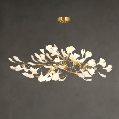 Gingko Bough Chandelier - Elegant Design with Adjustable Brightness