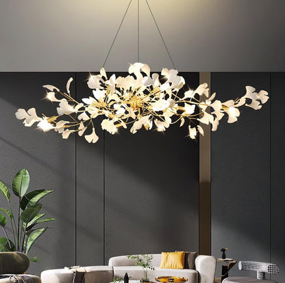 Gingko Bough Chandelier - Elegant Design with Adjustable Brightness