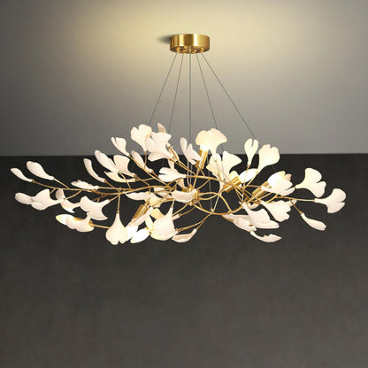 Gingko Bough Chandelier - Elegant Design with Adjustable Brightness