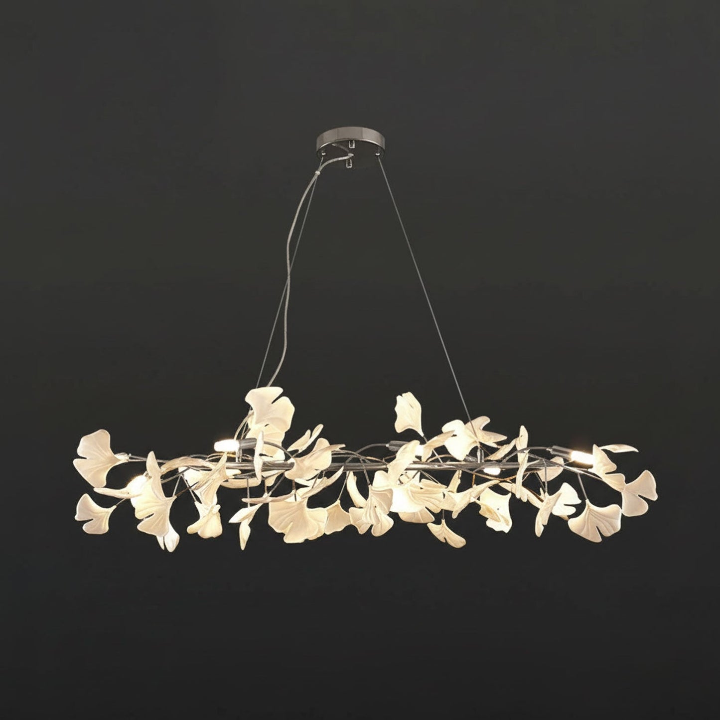 Gingko Branch Chandelier - Modern Design, Adjustable Brightness, LED L