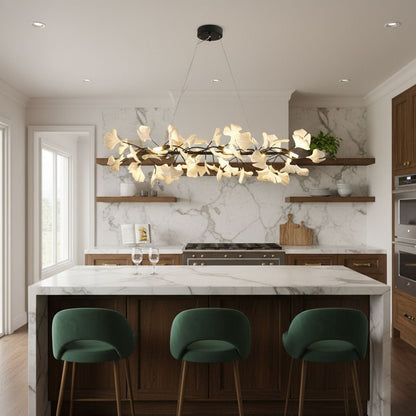 Gingko Branch Chandelier - Modern Design, Adjustable Brightness, LED L