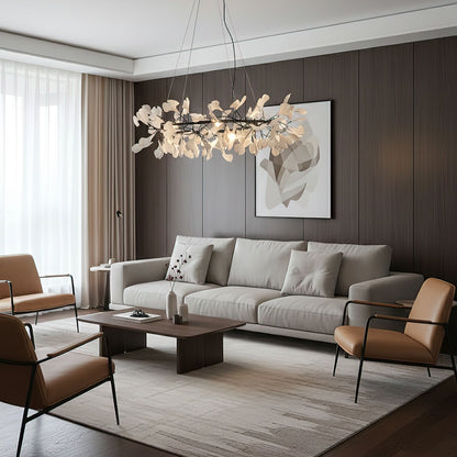 Gingko Crown Chandelier - Elegant Design with Adjustable Brightness