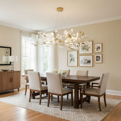 Gingko Wreath Chandelier - Elegant Design with Adjustable Brightness
