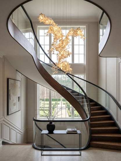 Gingko Combination Chandelier - Adjustable Height, Energy-Efficient LE