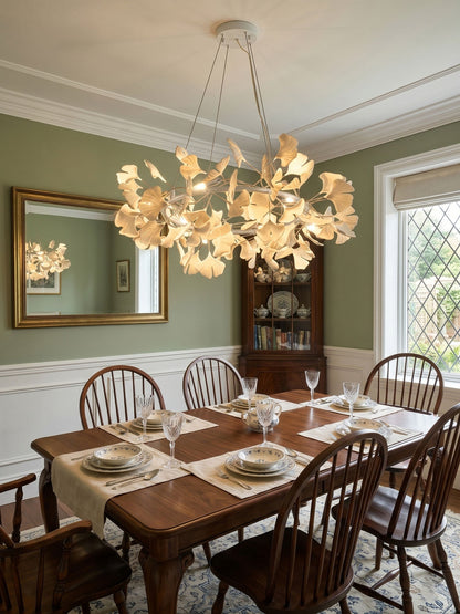 Gingko Crown Chandelier - Elegant Design with Adjustable Brightness
