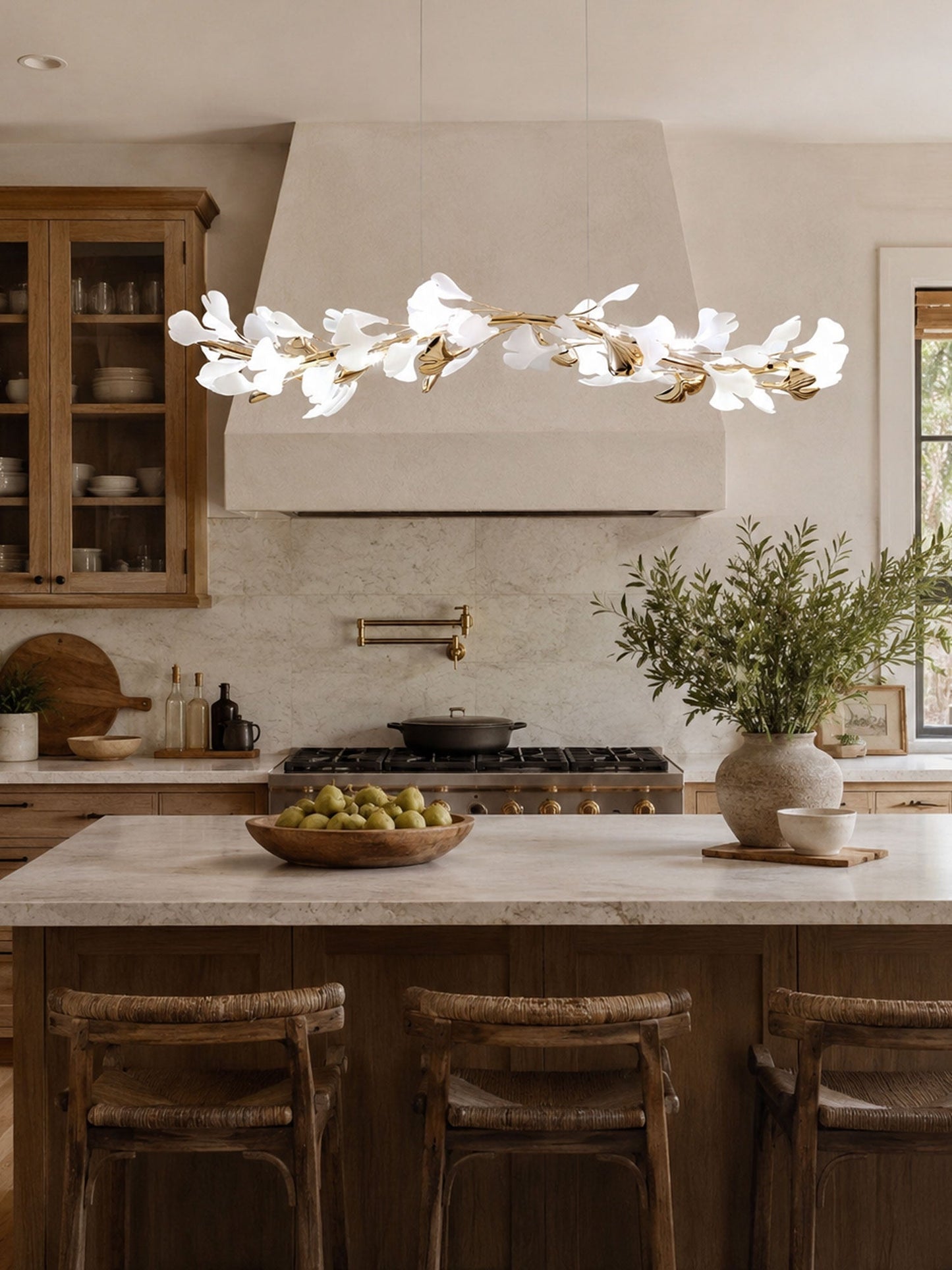 Gingko Garland Chandelier - Elegant Design with Adjustable Brightness