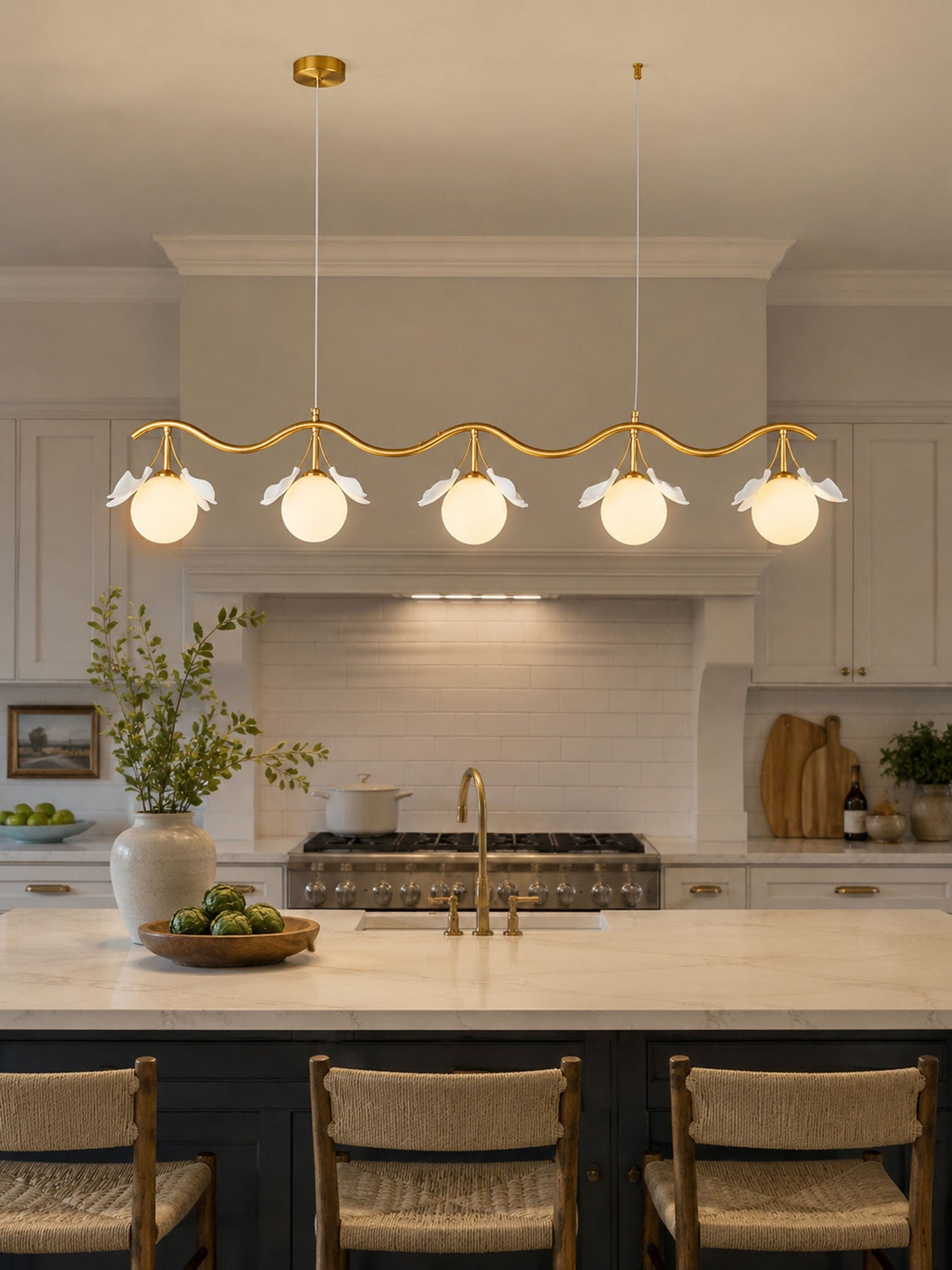 Gingko Orb Chandelier - Modern Design with Adjustable Brightness & LED