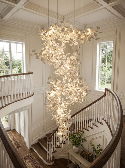 Gingko Vortex Modern Chandelier - Adjustable LED Lighting & Unique Des