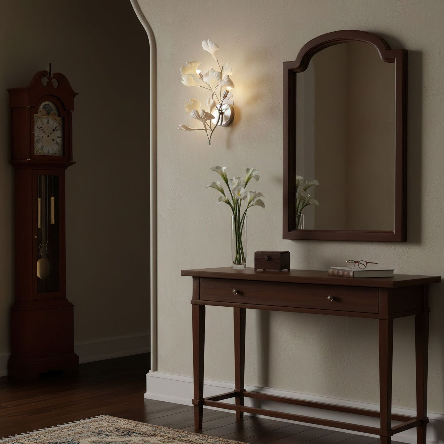 Gingko Modern Wall Lamp - LED Illumination & Adjustable Brightness