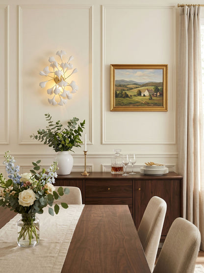 Gingko Modern Wall Lamp - LED Illumination & Adjustable Brightness