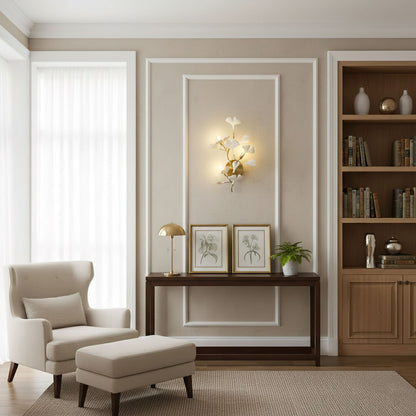 Gingko Modern Wall Lamp - LED Illumination & Adjustable Brightness