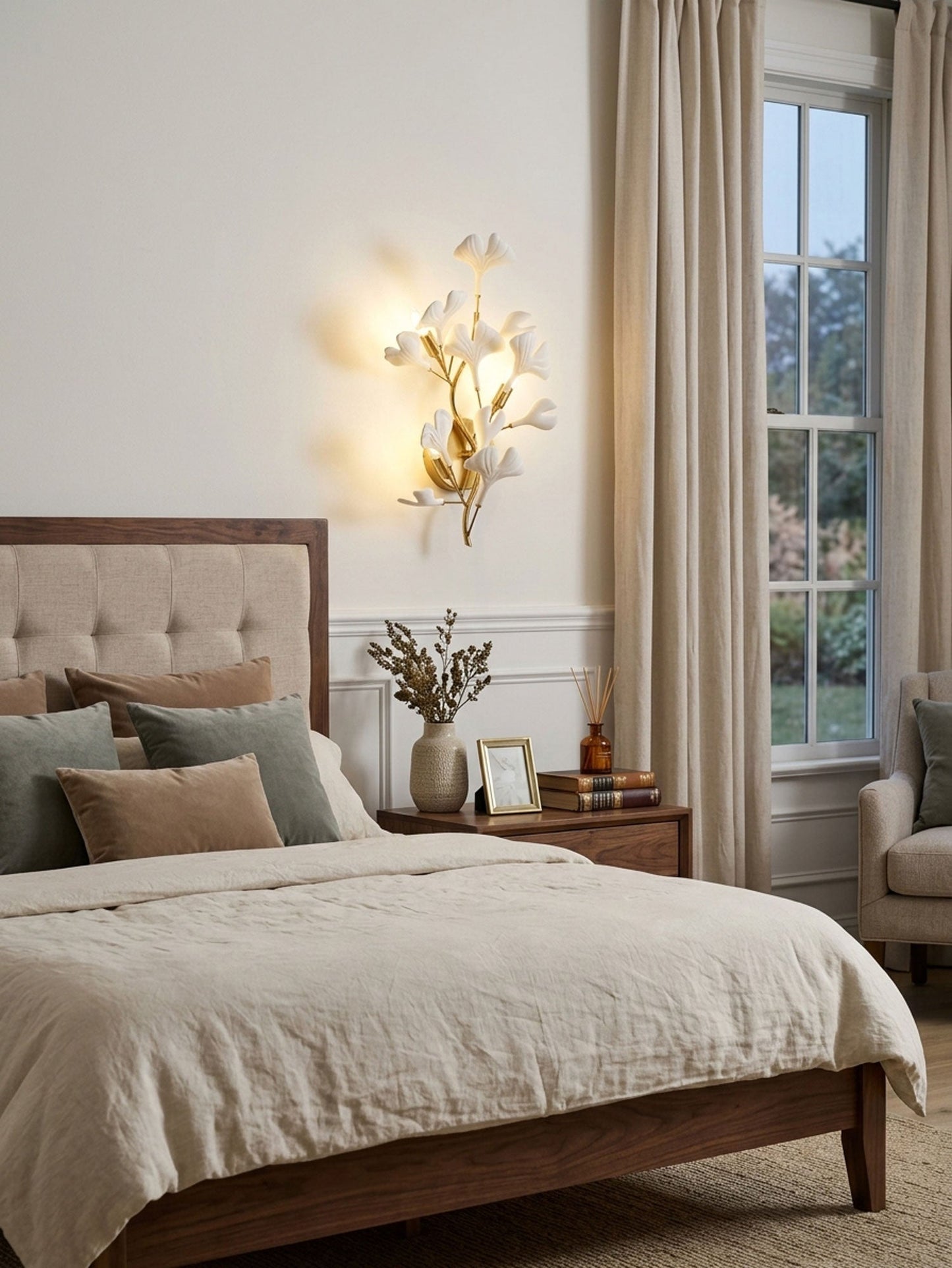 Gingko Modern Wall Lamp - LED Illumination & Adjustable Brightness