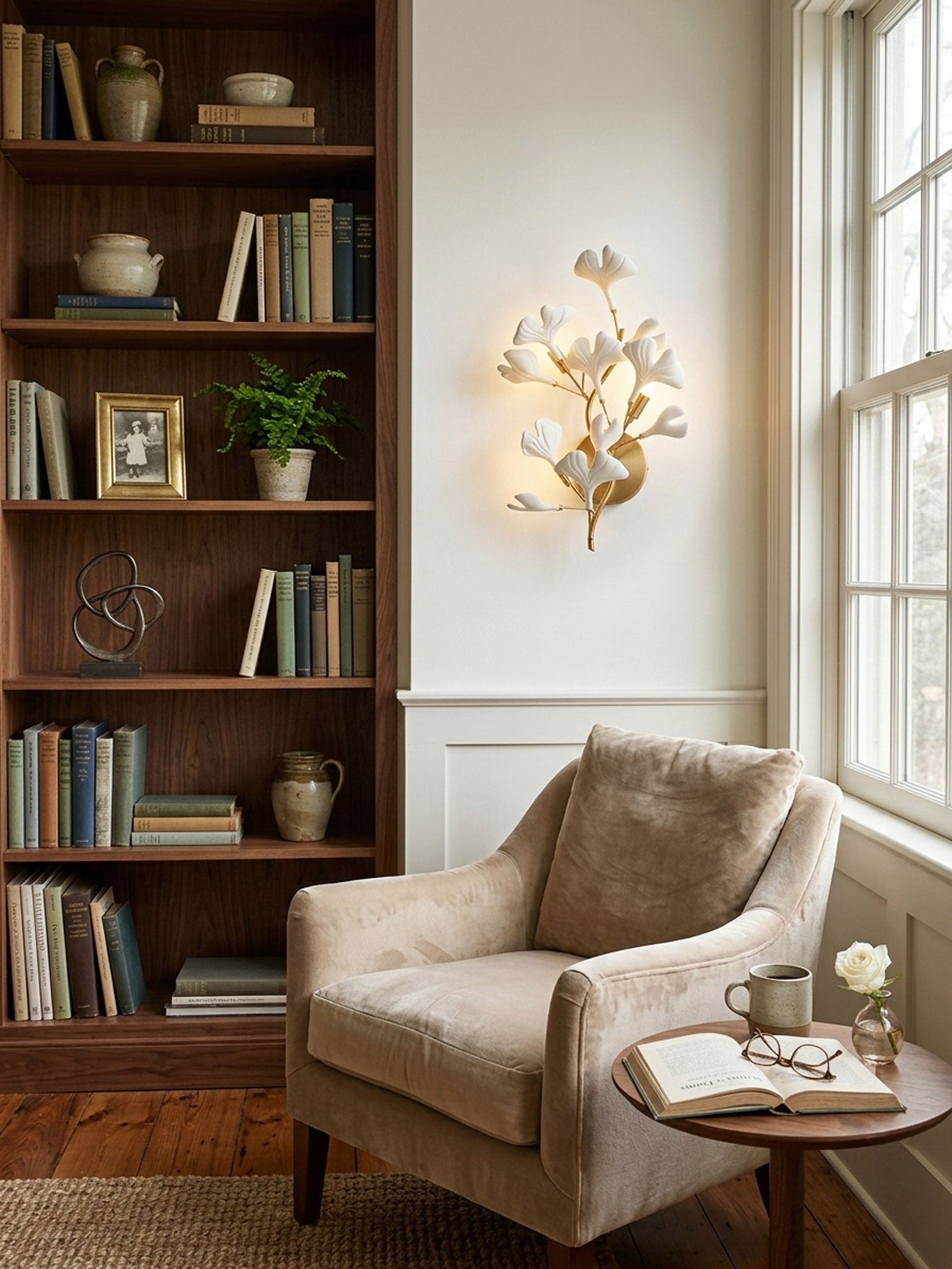 Gingko Modern Wall Lamp - LED Illumination & Adjustable Brightness