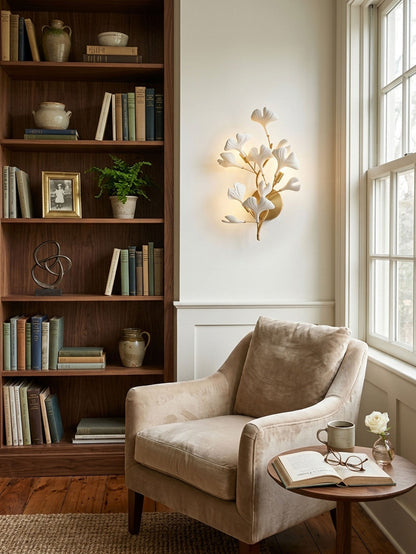 Gingko Modern Wall Lamp - LED Illumination & Adjustable Brightness