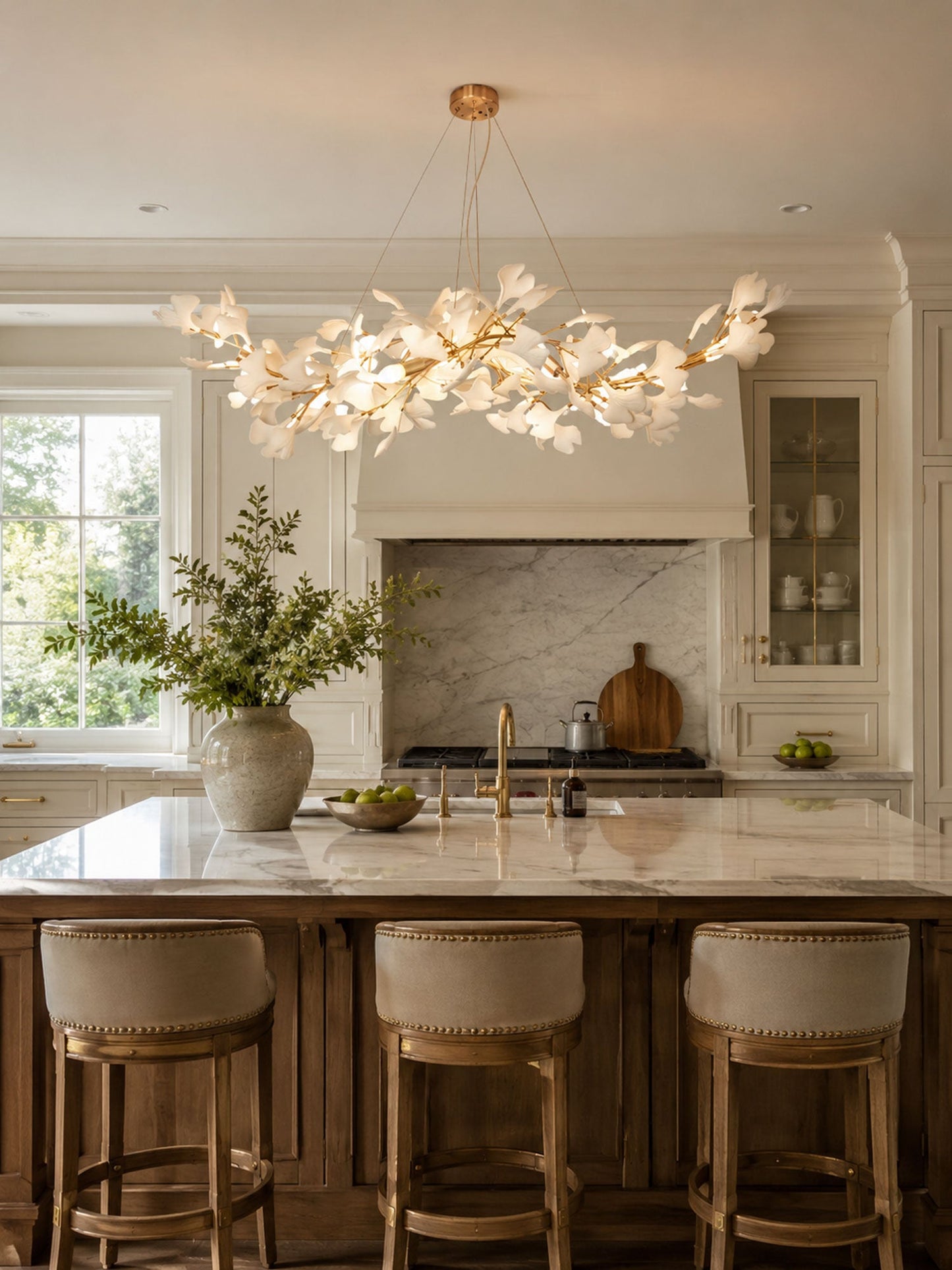 Gingko Wing Chandelier - Elegant Design with Adjustable Brightness & E