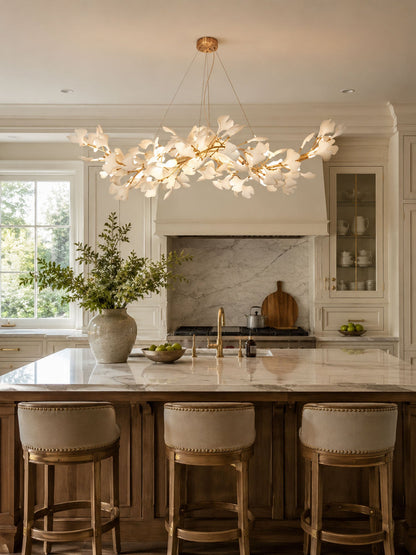 Gingko Wing Chandelier - Elegant Design with Adjustable Brightness & E