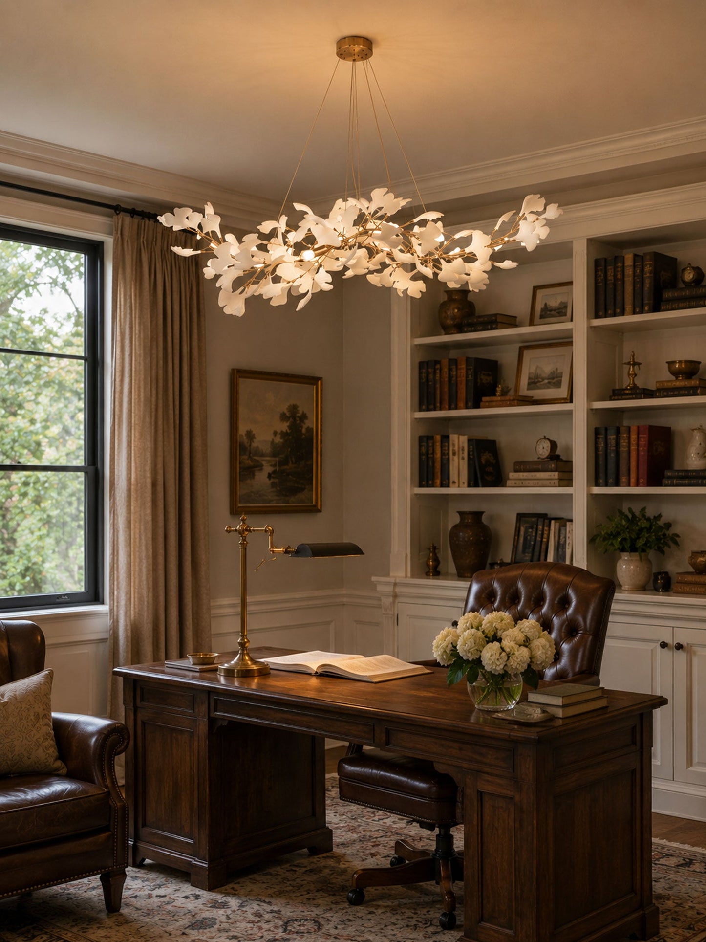 Gingko Wing Chandelier - Elegant Design with Adjustable Brightness & E