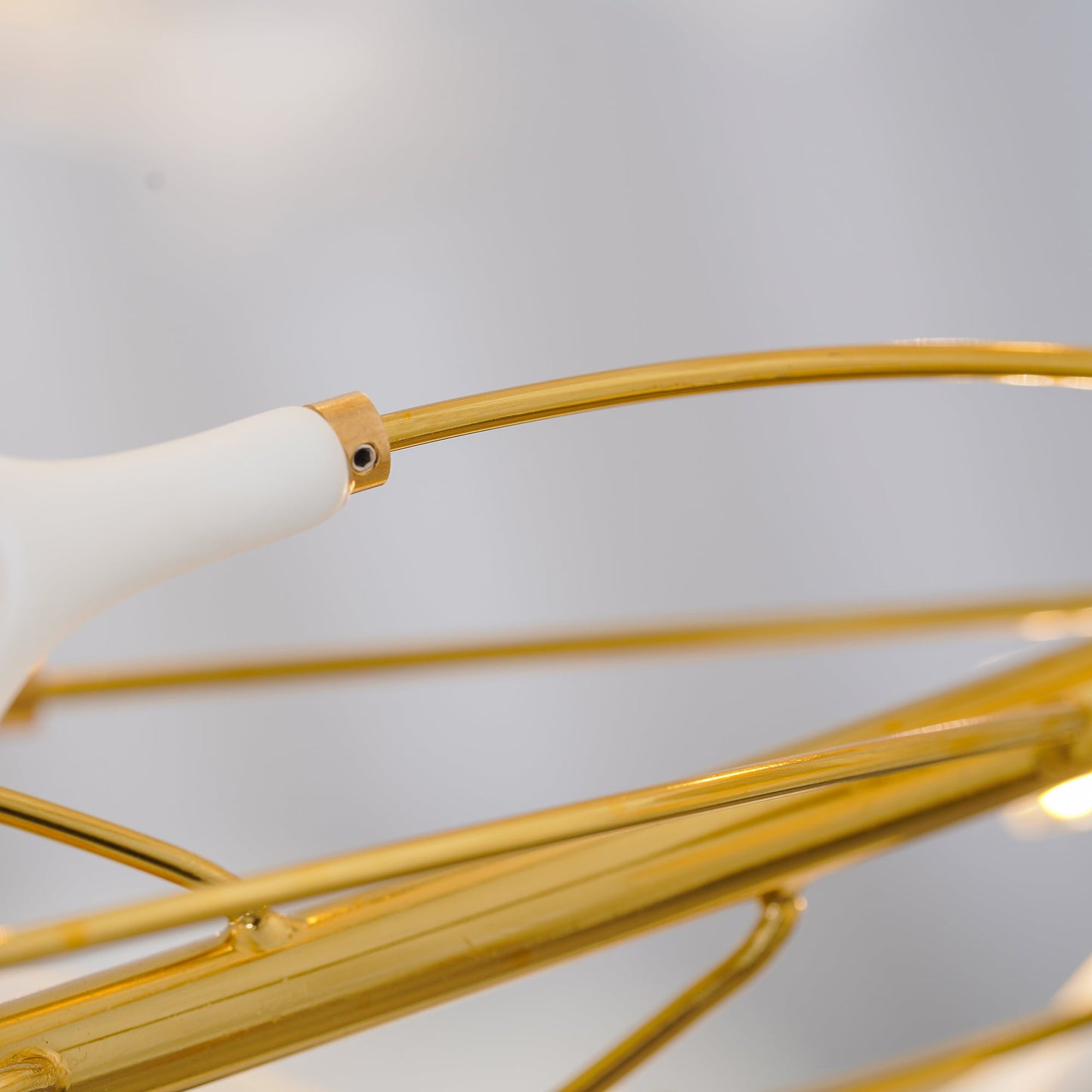 Gingko Halo Chandelier - Modern LED Lighting, Adjustable Height & Dimm