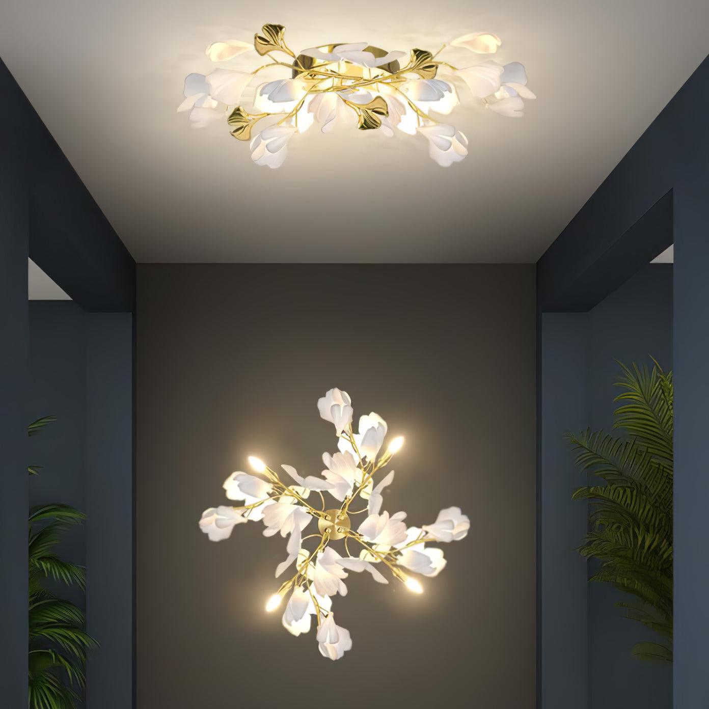 Gingko Flowers Wall Lamp - Adjustable Brightness, Energy Efficient Des