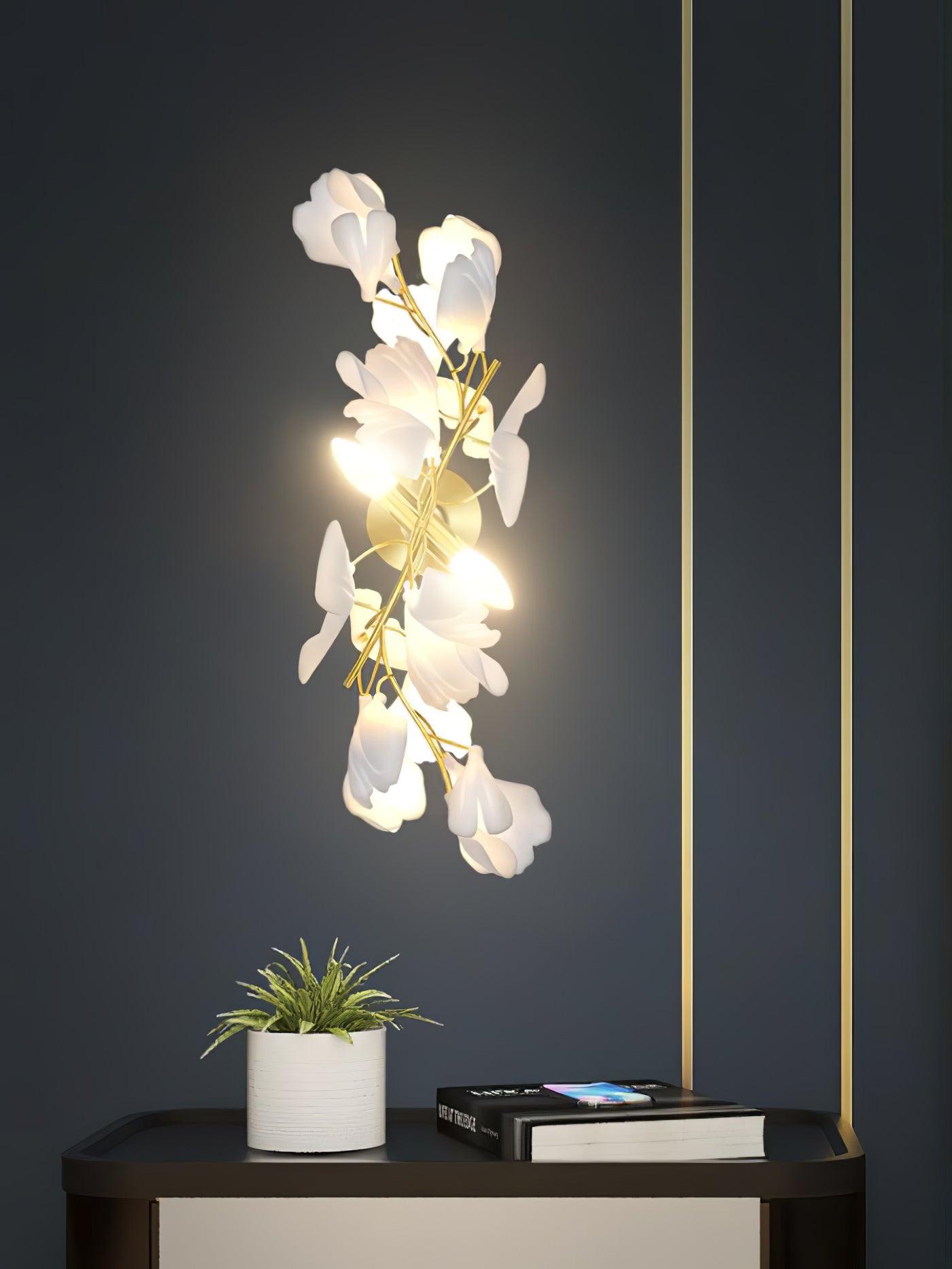 Gingko Flowers Wall Lamp - Adjustable Brightness, Energy Efficient Des