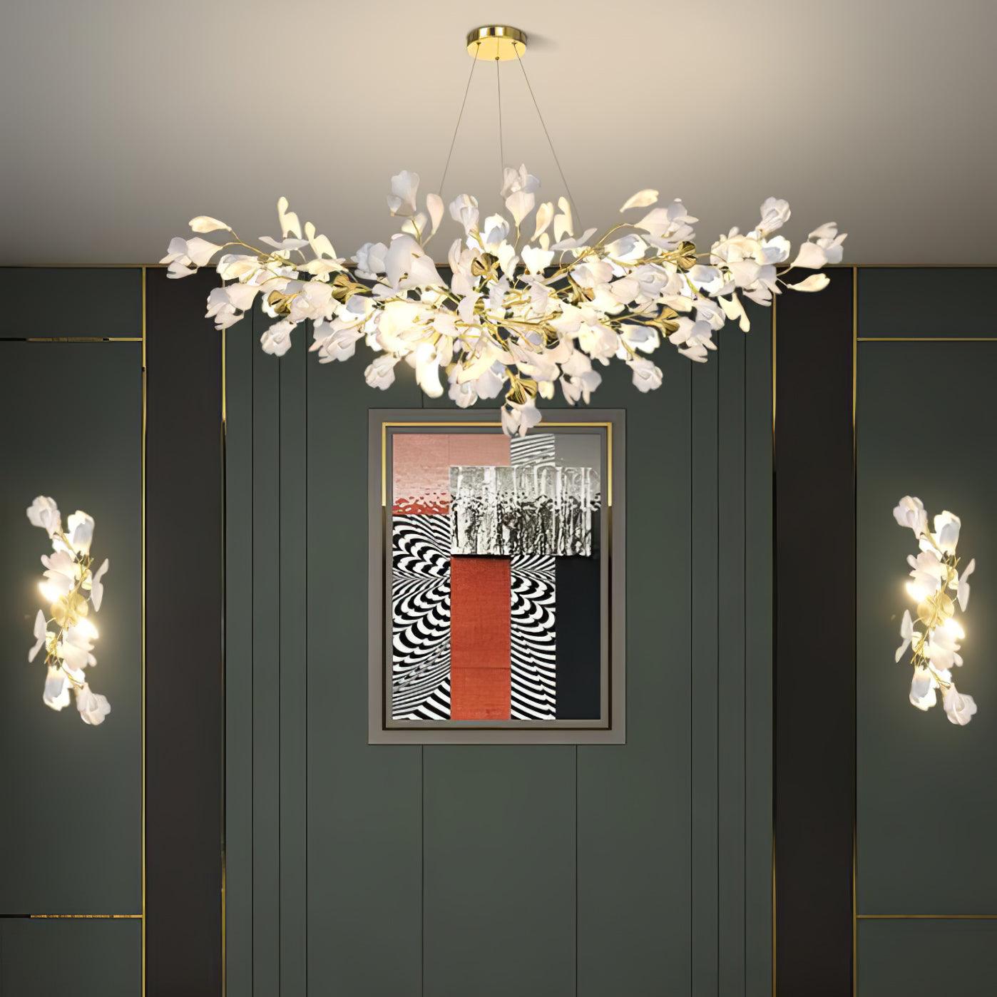 Gingko Flowers Wall Lamp - Adjustable Brightness, Energy Efficient Des
