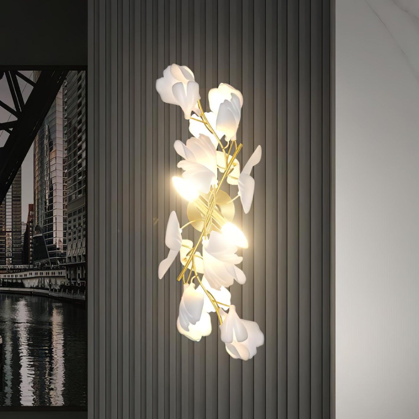 Gingko Flowers Wall Lamp - Adjustable Brightness, Energy Efficient Des
