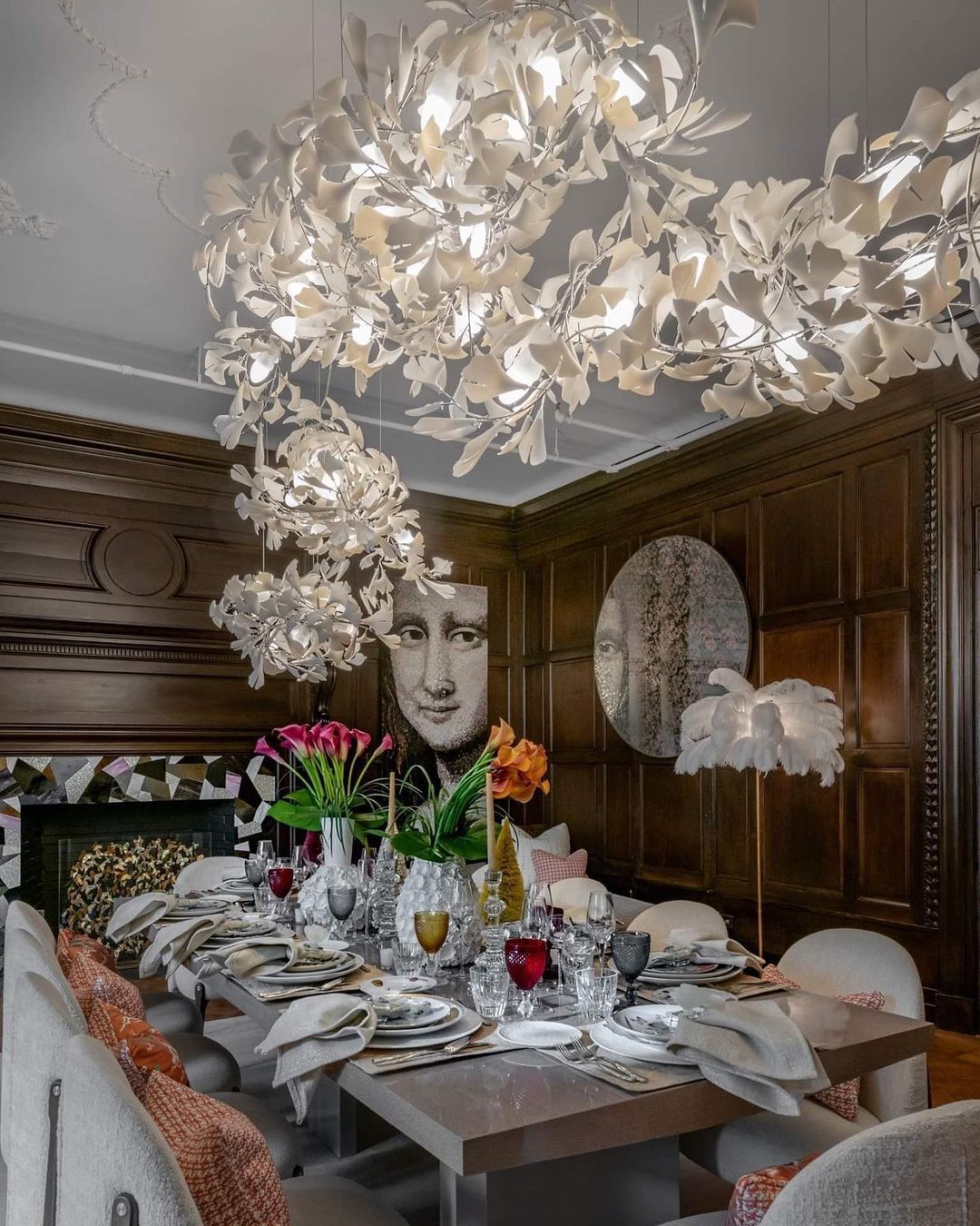 Gingko Leaves Chandelier - Elegant Design with Adjustable Brightness