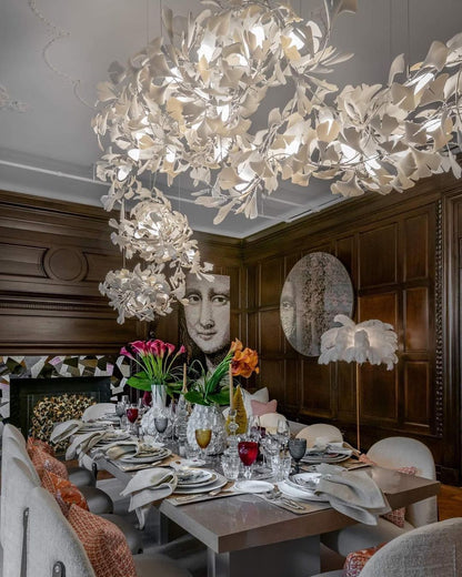 Gingko Leaves Chandelier - Elegant Design with Adjustable Brightness