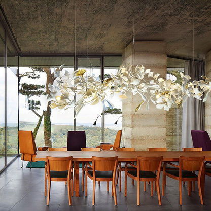 Gingko Leaves Chandelier - Elegant Design with Adjustable Brightness