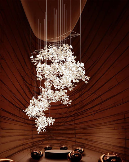 Gingko Leaves Chandelier - Elegant Design with Adjustable Brightness