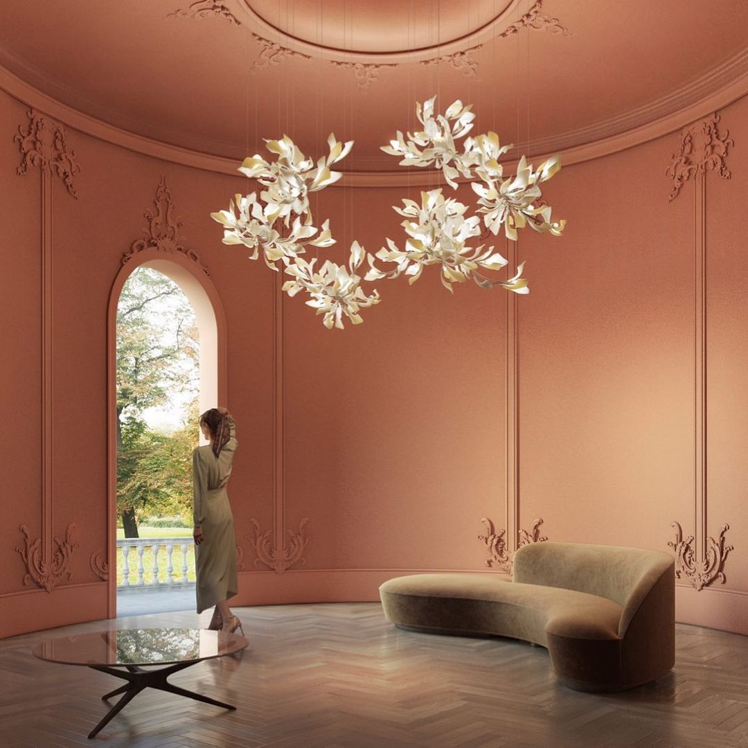 Gingko Leaves Chandelier - Elegant Design with Adjustable Brightness