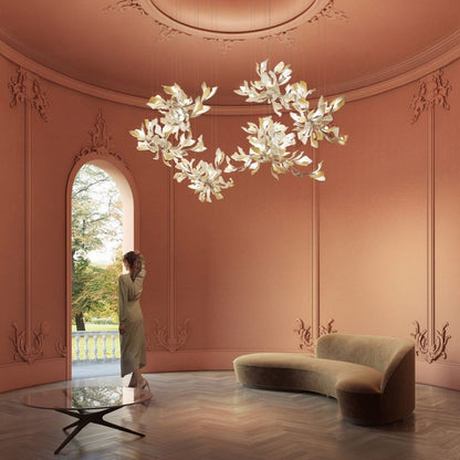 Gingko Leaves Chandelier - Elegant Design with Adjustable Brightness
