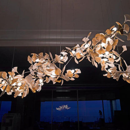 Gingko Leaves Chandelier - Elegant Design with Adjustable Brightness